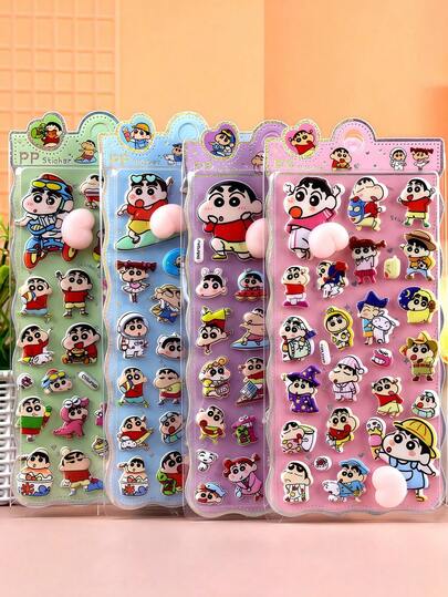 蜡笔小新动漫可爱趣味厚软捏解冻贴纸卡通玩具独角兽动物