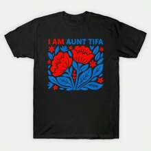 Camiseta "Soy la tía Tifa" para hombres y mujeres, 100% algodón, camisetas de manga corta 1023-1 - Negro - Ver 1