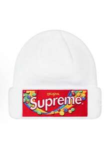Supreme Box Logo Beanie (BOGO) | Authentic Unisex Knitted Acrylic Headwear | Essential Streetwear Cold Weather Accessory - White 1 - View 1