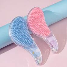 1pc Transparent Detangling Comb With Massage Function, Long Handle Pet Brush, Pet Grooming Brush, Suitable For Spring, Summer, Autumn, Winter - Multicolor - View 10