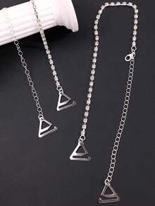 1pc Elegant Sexy Minimalist Rhinestone Women's Versatile Shoulder Chain Bra Chain, Suitable For Daily Commute, Attending Parties, Matching Women's Body Chain - Multicolor - View 5