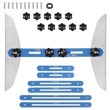 Sourcing Map Stair Tread Template Tool 9"-54" Adjustable Length Stair Measuring Tool Jig For Risers And Partition, Blue - Blue - View 2