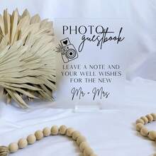 Acrylic Photo Guestbook Sign, Wedding Guestbook Sign, Snap It Stick It Sign For Wedding, Acrylic Wedding Sign, Please Sign Our Guestbook,Acrylic Table Sign,Birthday Party Table Sign , Acrylic Signage,Wedding Table Sign - Multicolor - View 4