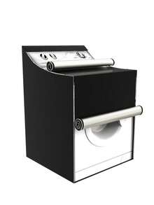 Black Front-Loading Washing Machine/Dryer Dust Cover - Sun Protection, No Battery Needed, Fits American Appliances, With White Zipper, Washer/Dryer Accessory, Home Appliance Accessory, Protective Cover, Easy Installation - Multicolor - View 11