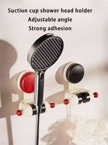 1pc Suction Cup Shower Head Holder, Adjustable Suction Cup Base Shower Bracket, Easy To Install And Remove - Multicolor - View 1