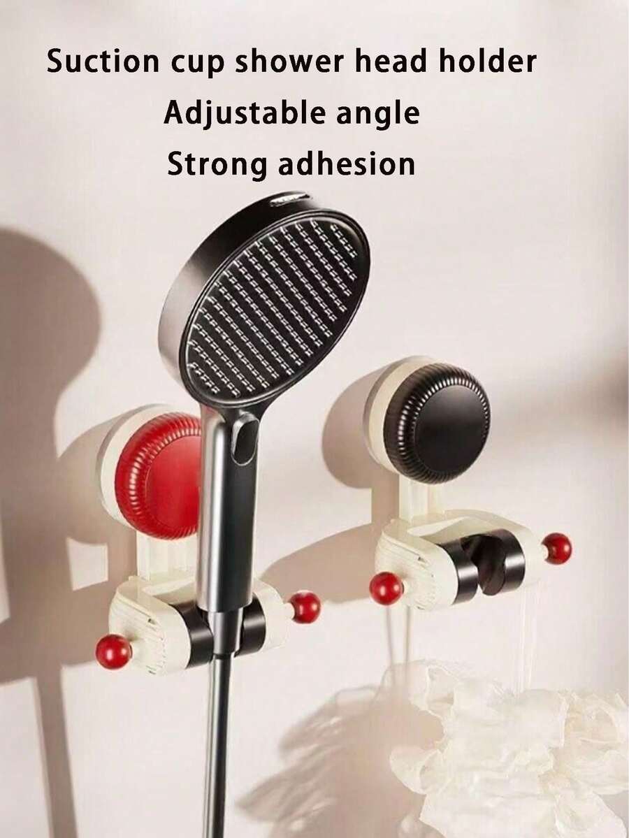 1pc Suction Cup Shower Head Holder, Adjustable Suction Cup Base Shower Bracket, Easy To Install And Remove - Multicolor - View 1