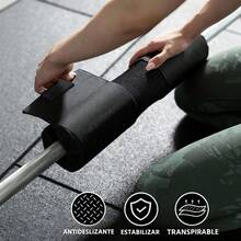 QMCZLA Almohadilla para Barra de Gimnasio, Protector de Barra para gam para Barras olímpicas o estándar, para Ejercicios en casa y en el Gimnasio, Entrenamiento de Sentadillas, Empujes de Cadera - Negro - Ver 2