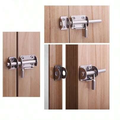 2 Pieces Stainless Steel Door Bolts, Suitable For Doors, Cabinet Doors, And Pet Cages, Secure Sliding Bolt Lock, Multi-Functional And Corrosion-Resistant Door Hardware