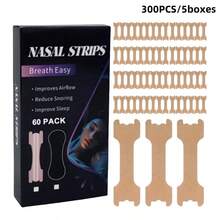 60 tiras para ronquidos, tiras nasales para respiración, tiras de fuerza extra para dormir, color negro - negro - Ver 10