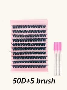 200pcs DIY Eyelash Extension Kit, Individual Lash Clusters, D-Curl, 10pcs/30pcs/40pcs, 10-16mm Mixed Lash Clusters, Includes Lash Glue, Sealant And Eyelash Extension Tools, Easy At-Home Lash Grafting. Eyelash Clusters, Eyelash Clusters, Individual Lashes, False Eyelashes, False Lashes - Black - View 7