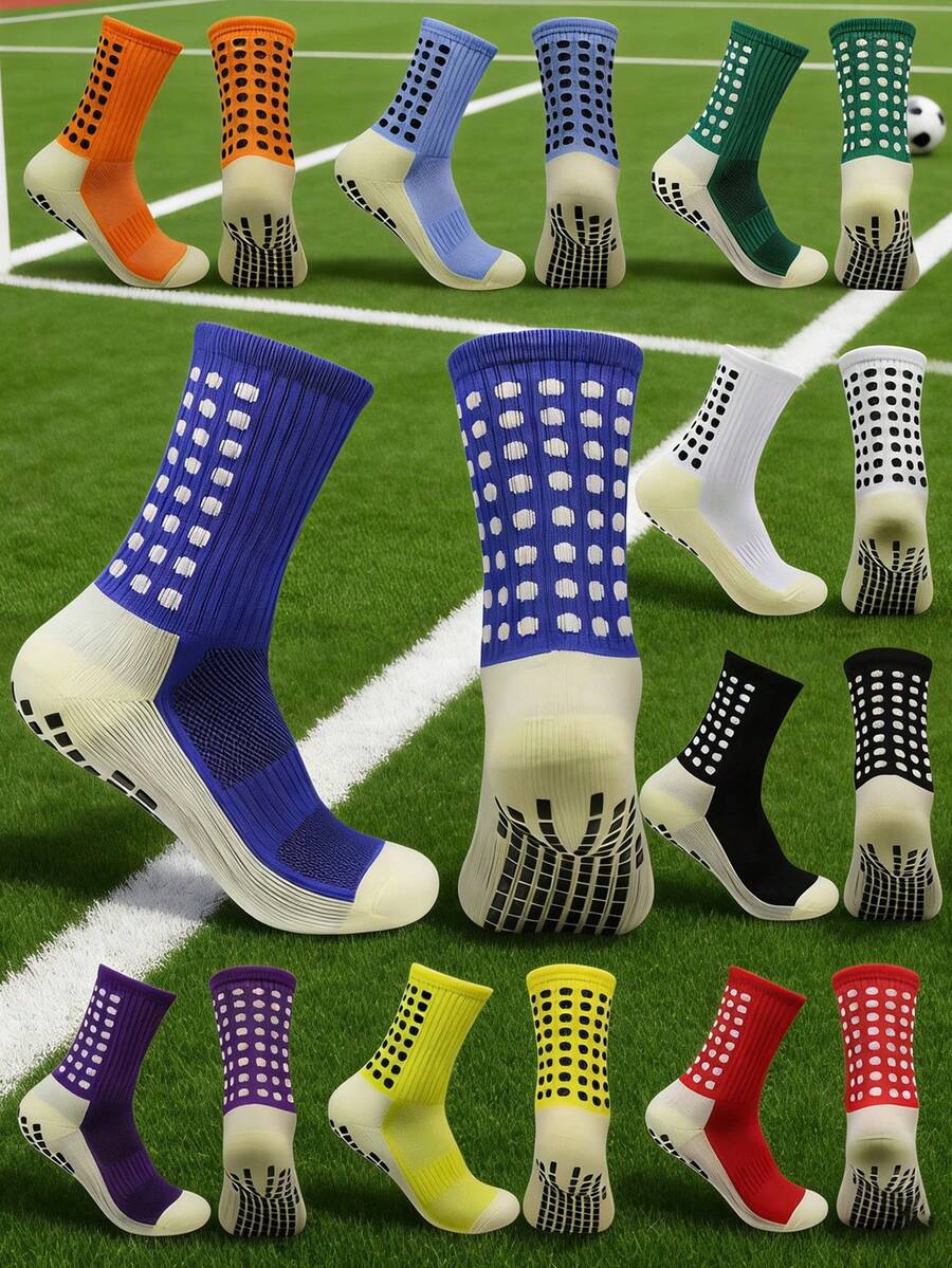 1/3/5/9 Đôi Tất Bóng Đá Tất Bóng Đá Cho Nam, Tất Cổ Ngắn & Dài Dày Tất Bóng Đá, Chống Trượt, Tất Thể Thao Bền Tất Bóng Đá, Dùng Cho Phòng Tập, Mùa Thu - Nhiều màu - Xem 1
