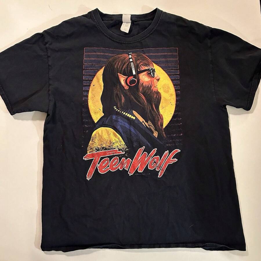 Fruit Of The Loom Vintage Teen Wolf Tshirt Size Large Michael J Fox - 黑色 - 查看 1
