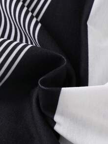 2件套男童条纹小熊图案Polo衫和短裤套装，休闲度假及上学服装，4-7岁 - 彩色 - 查看 6