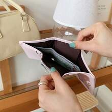 Ví nữ nhỏ gọn chấm bi trang trí nơ, ví gập ba tối giản kiểu sinh viên, có sẵn hàng, thiết kế Nhật Bản dành cho nữ, ví mini, ví cầm tay, ví nhỏ xinh, ví Kawaii, đồ dễ thương, phong cách Fairycore - Nhiều màu - Xem 8