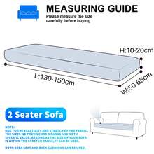 YSTYLE Housse Coussin Canapé Velours、Housse De Coussin Extensible、Universelle Housse Coussin Canape、Housse Assise Canapé Antidérapante、Housse Dossier Canapé - 淺灰色 - 查看 7