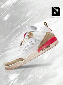 Jordan Spizike Low White Desert Camo– Men's Lifestyle Sneakers – Shoes For Man -Vintage-Spring & Summer-Inspired Running Shoes, Shock-Absorbing Comfort, Gym To Streetwear Casual Wear-Easter Gift–FQ1759 105 - White/Desert Camo/Sail/Fire Red - 查看 1