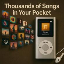 Limited New Year Gift | 1.8-Inch Lossless MP3 Player Stylish Portable On-The-Go Music - Silver - View 10