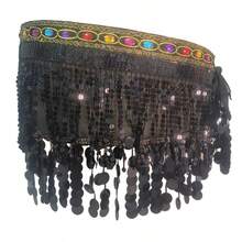 肚皮舞亮片流苏裙，时尚肚皮舞腰裙 - 彩色 - 查看 10