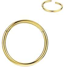 1/4 套装钛合金鼻环/鼻钉，低过敏性医用钢铰链式鼻环，耳环，耳骨环，耳夹，男女通用 - 唇環 - 查看 14