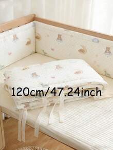 1pc Multi-Size Baby Crib Bumper, Infant-Toddler Anti-Fall Bed Rail Guard, Child Bed Safety Fence, Baby Pad, Crib Protector, Newborn All-Around Crib Protection, Universal Baby Bed Safety Crash Pad, Crib Side Rail And Bumper Fabric Cover - Dreamland In the Clouds - View 14