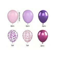 20 个粉色和白色气球，浅粉色和白色气球配五彩纸屑，非常适合生日派对装饰、新娘送礼会、单身派对和婚礼装饰、返校情人节