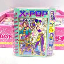 1pc K-Pop Magical Girl Mini Squad Spiral Notebook - With Divider Pages And Gold Foil Embossed Details, Fashionable Coil Notebook Suitable For Students, Themed With Lumi, Zoe And Mila (Random Style) - Multicolor - View 8