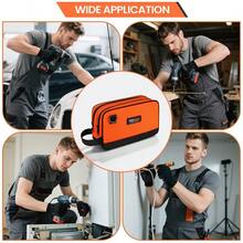 Small Tool Bag, Multipurpose Zippered Tool Pouch Bag With Dual Compartment, 26 X 8 X 16 Cm Portable Tool Storage ... - Orange26x8x16 - View 9