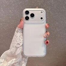 Matte Transparent Phone Case For IPhone 17 Pro Max/17 Pro/17/16 Pro Max/16/16 Pro/16 Plus/15/15 Pro Max/15 Pro/15 Plus/11/12/13/14 Pro Max/12 Pro/12 Pro Max/13 Pro/13 Pro Max/14 Pro/14 Pro Max/14 Plus, Minimalist & Creative Design - Clear - View 3