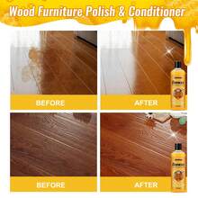 Wood Floor Cleaner & Polish, Stain Removal Dust-Proof Floor Care Wax, Home Wooden Floor Brightening & Shining Cleaner, Daily Floor Maintenance Cleaning Solution, Non-Residue Protective Long-Lasting Floor Polish - 彩色 - 查看 3