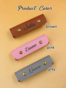 Custom Name Pu Leather Drumstick Case, Personalized Musician Accessory, Customized Drum Stick Storage Pouch, Customizable Gift For Drummers, Valentine'S Day, Stylish Band Accessory, Thoughtful Present For Birthdays, Performances, Special Occasions - Style B - View 3