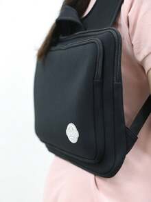 1 For 13-Inch 14-Inch 15.4/15.6-Inch Laptop Universal Computer Backpack Simple Portable Backpack With Solid Diving Material With Adjustable Straps