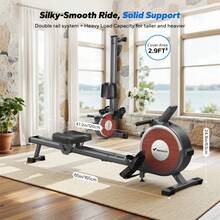 MERACH Rowing Machine For Home Gym, Magnetic Rower With 16 Levels Of Quiet Resistance, Dual Slide Rails, 158 Kg Weight Capacity, App Compatible - Magnetic - View 11