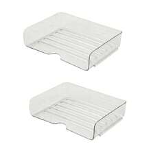 Khay đựng hồ sơ xếp chồng 2/4 tầng - Khay để bàn phân loại giấy A4 với 2/4 tầng, đồ dùng văn phòng phẩm và học tập, dụng cụ sắp xếp bàn làm việc - Vật dụng cần thiết cho năm học mới - Nhiều màu - Xem 10