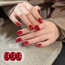MIANEL 10ML 2026 新款冬季情人节美甲热销美白红色拉菲草猫眼凝胶指甲油红色系列猫眼磁性凝胶指甲油亮泽红色沙龙级指甲胶美甲用品 - 彩色 - 查看 9