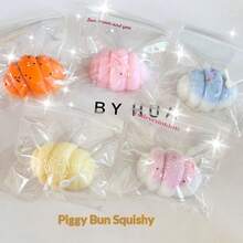 2026新款慢回弹软萌猪形减压超柔软毛绒毛虫面包挤压玩具，生日、节日、万圣节、圣诞节、游戏玩家的完美礼物，玩具 - 彩色 - 查看 2