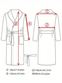 1 pieza Bata de baño de unicolor para mujer, ropa de dormir, ropa de estar en casa, bata, kimono, de felpa coral, suave, absorbente, cómoda, para el dormitorio, el baño, la piscina, los viajes, todo el año, regalo - Morado - Ver 11