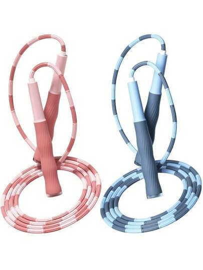 1pc 2.8M Bamboo Segmented Jump Rope, Fitness Jump Rope For Workout And Weight Loss