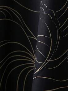 日式复古和服开衫，七分袖宽松仙鹤印花轻薄外套，休闲夏季度假防晒上衣，日式传统风格上衣 - 黑色 - 查看 7