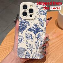 Vintage Floral Pattern Phone Case, Anti-Drop Protective Case For Mobile Phone, Full Protection Shockproof Case For IPhone, Cover - Antique White - View 4