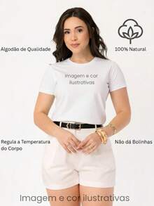 Blusa Feminina Xicara De Cafe Coração 100% Algodão Premium - Bege - Visão 4