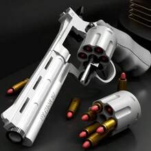 Revolver Python 357 Juguete Fidget Pistola Antiestres 3d - Blanco - Ver 9