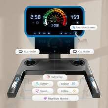 CURSOR FITNESS 4-In-1 Treadmill With 20% Maunal Incline Treadmill, Foldable Home Treadmill With Quiet 3.5 HP Motor, 400LBS Capacity - View 6