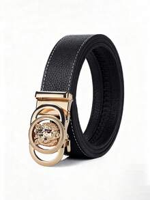 男士合金自动扣皮带 - 虎形扣，轻盈奢华，时尚高端商务皮带，47英寸，牛仔皮带。适合派对聚会和办公室通勤，经久耐用 - 是节假日和周年纪念日送给男友、父亲和家人的完美之选。 - 彩色 - 查看 4