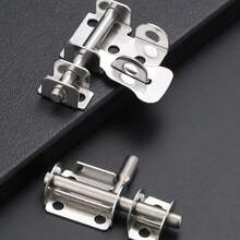 2 Pcs/Stainless Steel Door Bolts, Thickened Material Door Bolts, Suitable For Windows, Security Door Locks, Cabinets, Pet Cage Doors, Left And Right Insert Door Locks And Closers, Hardware For Doors - Multicolor - View 9