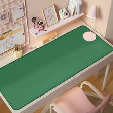 1 件装优质纯色深绿色鼠标垫，简约多功能商务办公桌垫，大型防滑游戏键盘垫 - 長方形 - 查看 1