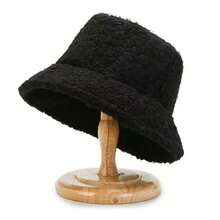 Solid Color Sherpa Bucket Hat, Warm And Windproof Design With Fashionable Style, Suitable For Daily Wear - Multicolor - View 9