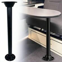 Island Table Leg Set Kit - Caravan / Motorhome / Horsebox / Camper Conversion - Black - View 2