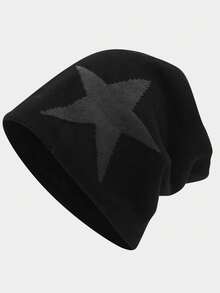 1件男士五角星提花針織毛帽，附保暖內裡 - Big Star Beanie - 查看 16