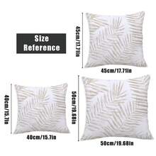 MEMNUN Bộ 4 vỏ gối trang trí hiện đại đơn giản họa tiết trà sữa, lá nhiệt đới và hình học (không kèm ruột gối), kích thước 17.7*17.7in (45*45cm)/19.69*19.69in (50*50cm)/15.75*15.75in (40*40cm), [in một mặt]. Vỏ gối trang trí nhà hiện đại bằng polyester, thích hợp cho ghế sofa, giường, phòng khách, phòng ngủ, xe hơi, văn phòng, khách sạn, phù hợp cho mọi mùa, món quà hoàn hảo cho gia đình và bạn bè. - Nhiều màu - Xem 4