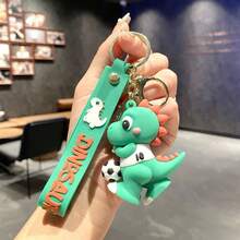 1个卡通创意足球恐龙派对系列钥匙扣可爱情侣包包娃娃挂件小礼物 - 彩色 - 查看 6